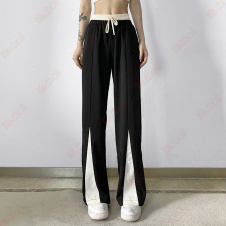 black and white casual pants